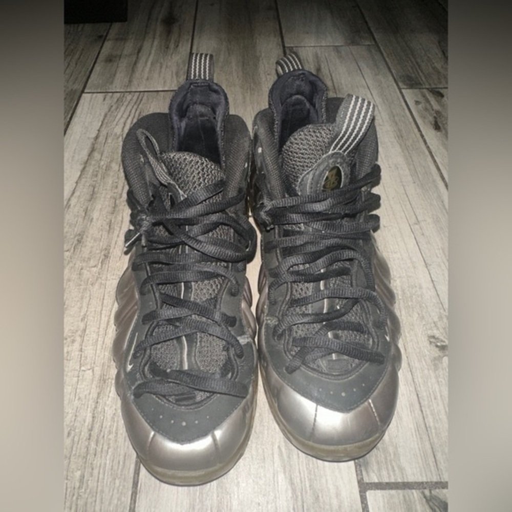 Nike Air Foamposite One Metallic Pewter Black Men SneakerShoes 314996-004 Size 9 - Picture 1 of 8